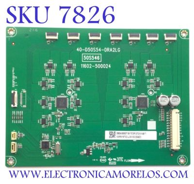 LED DRIVER PARA TV TCL QLED / NUMERO DE PARTE 30835-000003 / 40-D50S54-DRA2LG / V8-R51MT02-LC5V002 / 11602-500024 / 50S546 / V8-R51MT02-LC5V002(E5ED) / PANEL LVU500NDDJ HS9W00 V1 / DISPLAY CV500U2-L02 / MODELO 50S546